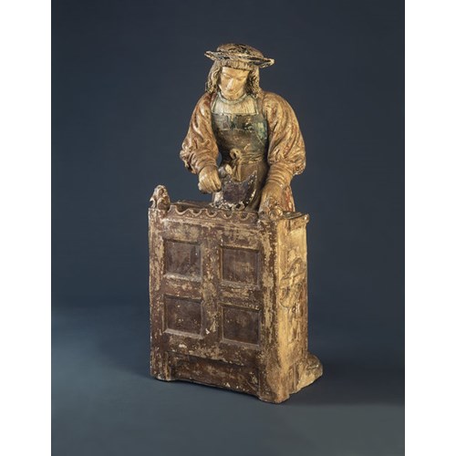 A Fine and Detailed Northern French Limestone Sculpture of St Crispin